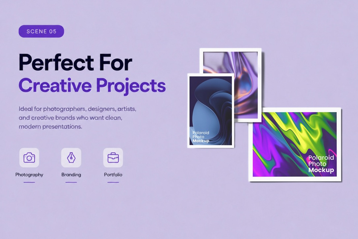 Minimalist Polaroid Photo Mockup PSD, a Merchandise Mockup by ianmikraz (Photo 5 of 14)