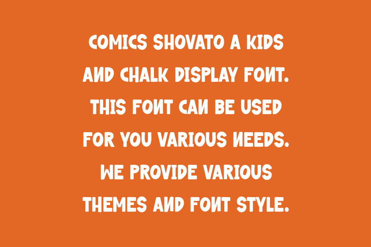 Comics Shovato - Round Font, a Sans Serif Font by Iqsiart Studio (Photo 4 of 6)