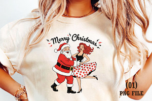 Merry Christmas Dancing Santa PNG, an Illustration by DreamArtGraphic
