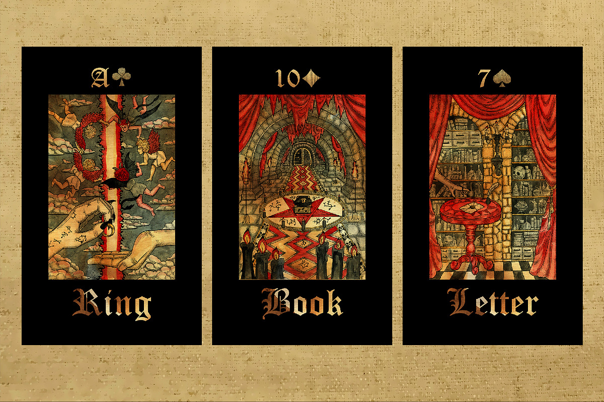 Gothic Mysteries Lenormand colorful, a Decorative Illustration by Samiramay (Photo 8 of 13)