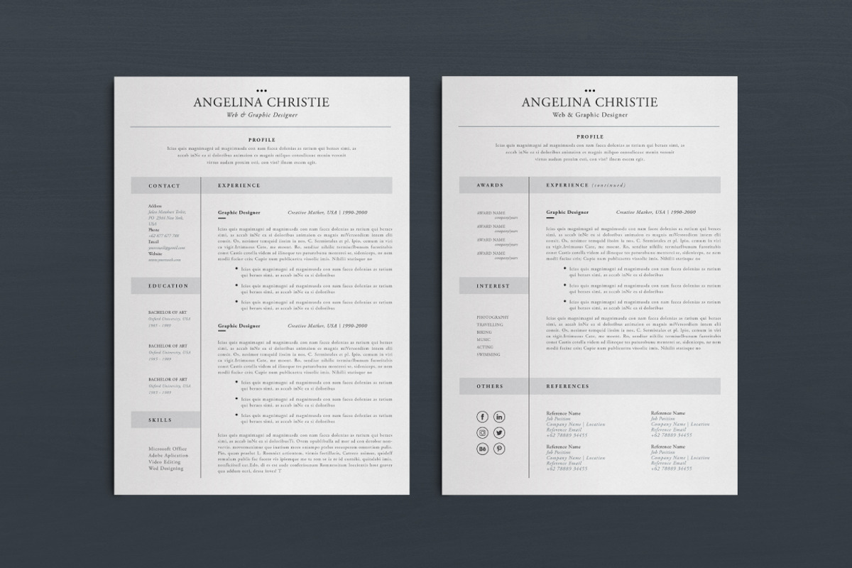 Resume/CV, a Resume Template by Atakana (Photo 4 of 7)