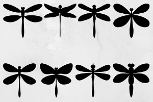 Dragonfly Silhouette SVG, an Animal Illustration by newminddesign