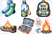 Outdoorsy Dad Father's Day Clipart, a Seasonal Illustration by Canvas Craft (Thumbnail 5 of 8)