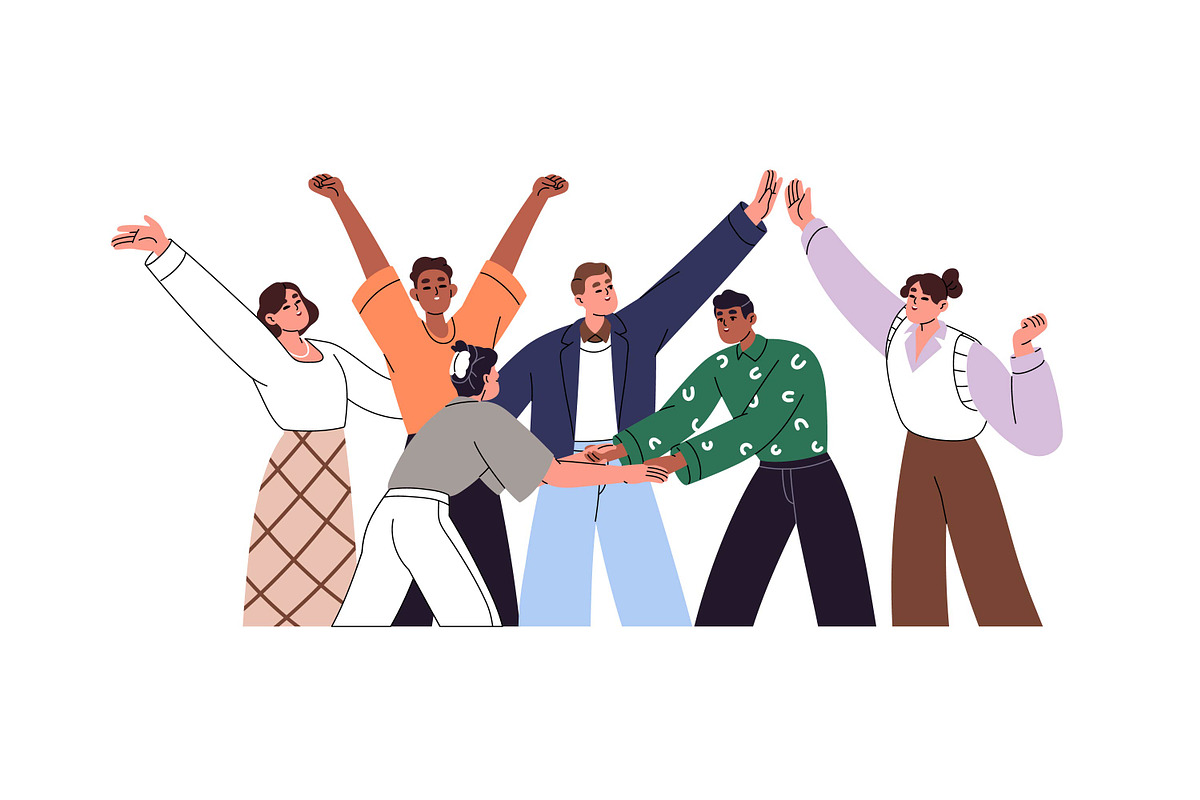 Teams celebrate business success set, a Person Illustration by PaperTrident (Photo 4 of 5)