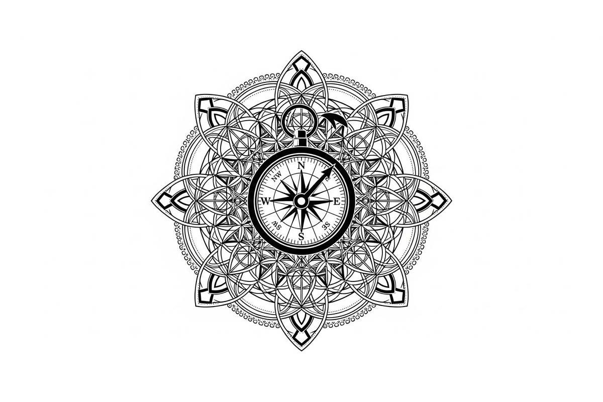 Ornamental Compass Rose SVG Bundle, an Illustration by Gaye Art (Photo 15 of 31)