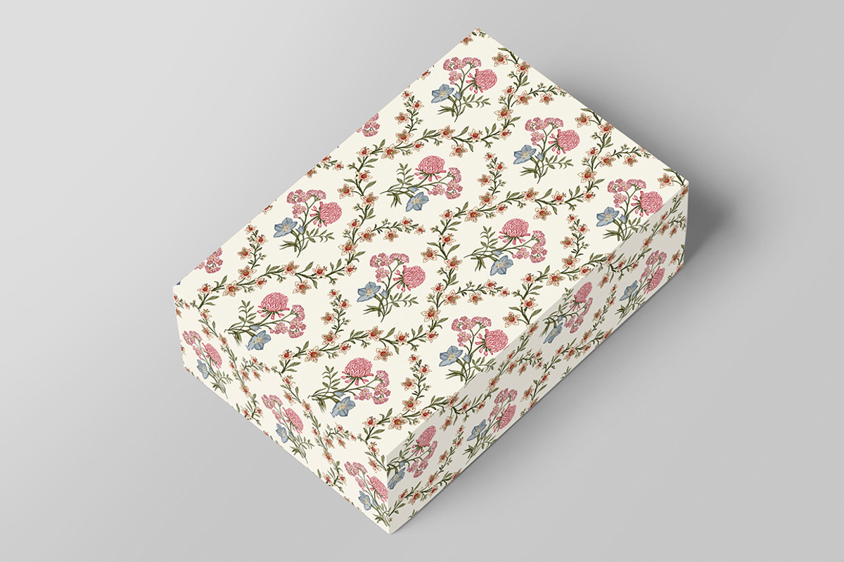 Seamless Set Flowers Clover Pattern, a Pattern Graphic by Vintage (Photo 7 of 13)