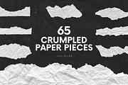 65 Crumpled Ripped Paper Pieces, a Texture Graphic by Ksuview (Thumbnail 1 of 14)