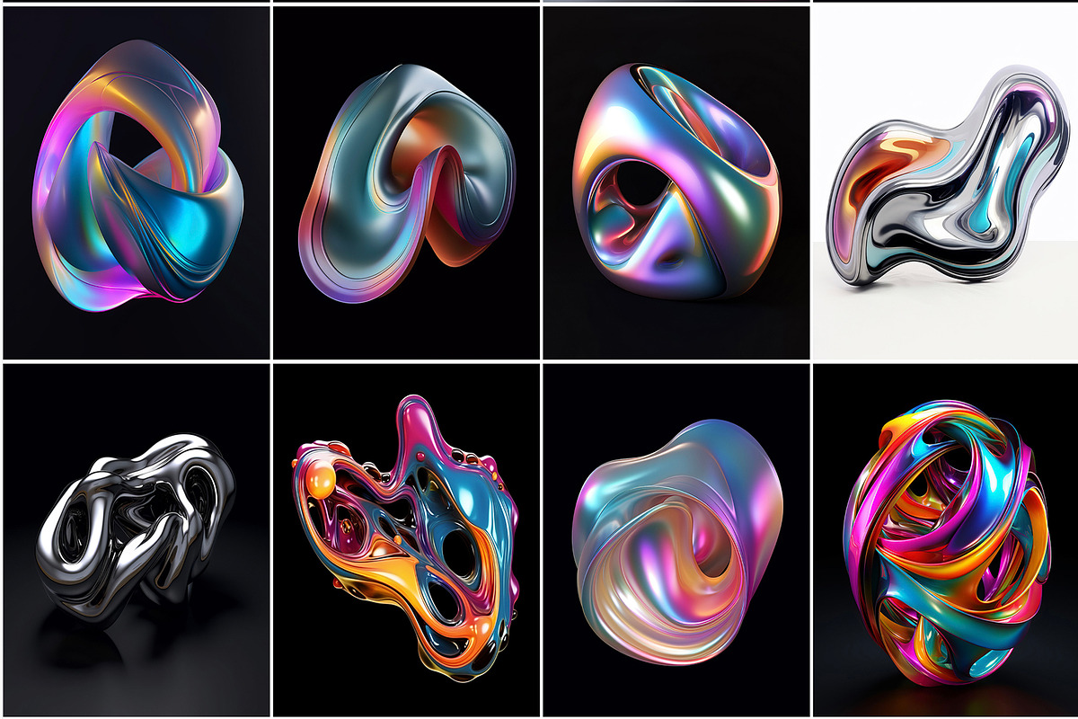 63 Abstract Gradient Shapes Graphic, an Object Graphic by Bilgep_design (Photo 5 of 8)