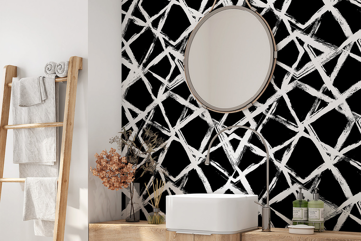 Brush Painted Grid, a Graphic by MalyskaStudio (Photo 3 of 5)