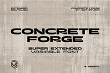 Concrete Forge Extended Typeface