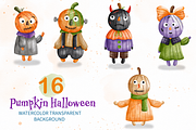 Halloween Pumpkin Charecter, a Decorative Illustration by Apixsala (Thumbnail 6 of 15)