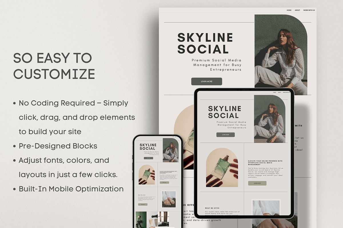 Canva Website Template, a Websites & App Template by Asha Glenn Design Studio (Photo 7 of 10)