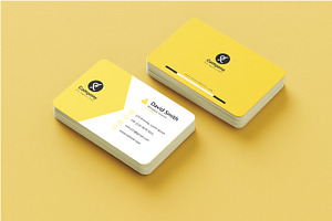 Creative Yellow Black Business Card