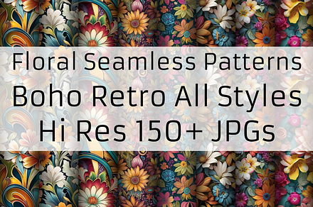 150+ Floral Seamless Patterns