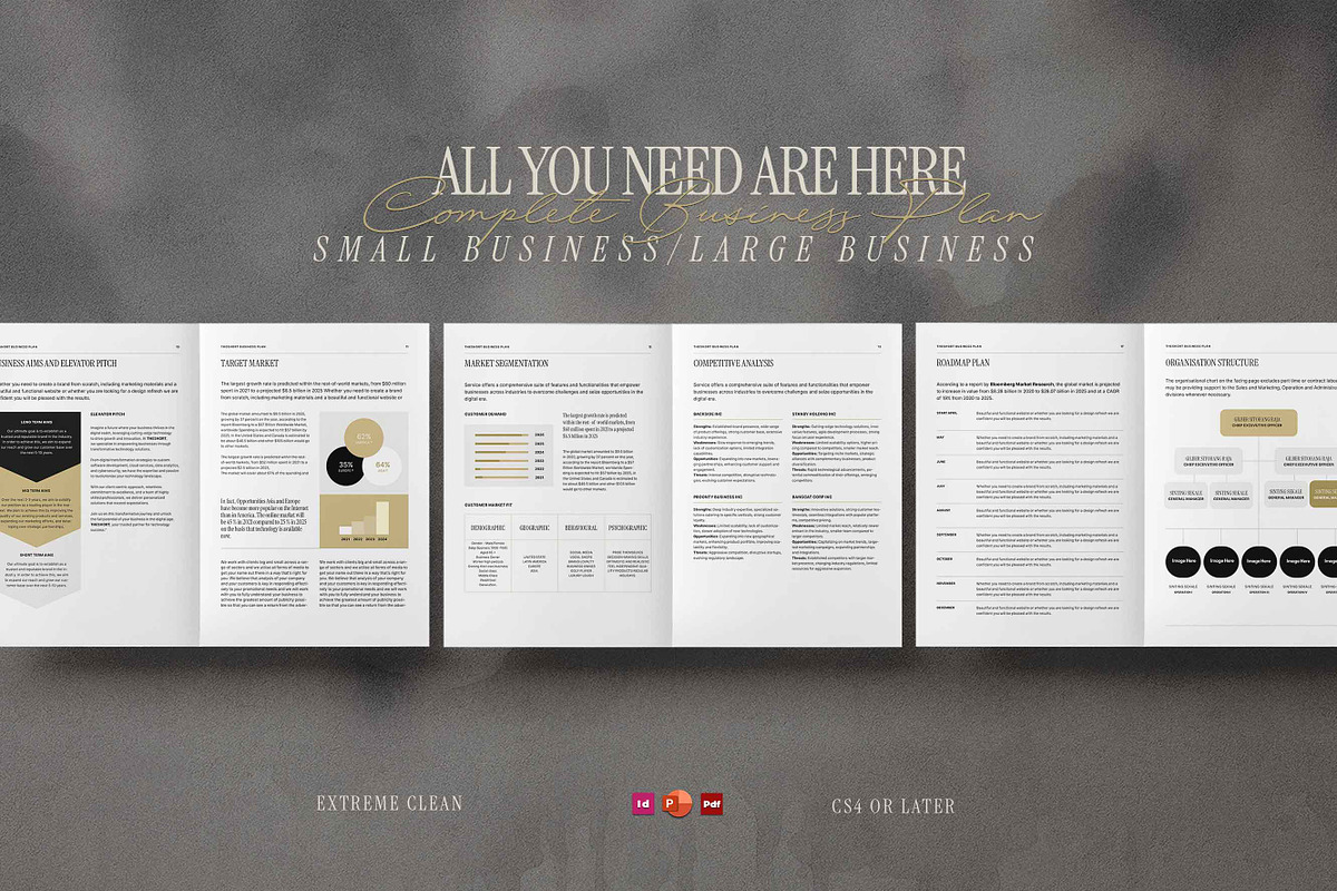 Business Plan Template, a Brochure Template by Proonty (Photo 2 of 4)
