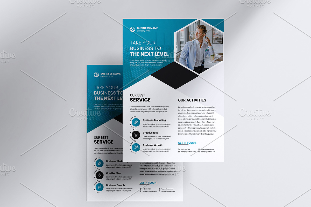 Corporate Business Flyer Template, a Flyer Template by workclan24 (Photo 3 of 5)