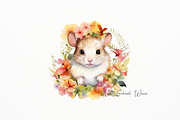 Happy Baby Hamster with Flower, an Animal Illustration by New-School-Wave (Thumbnail 2 of 5)