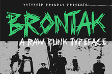 Brontak - A Raw Punk Typeface