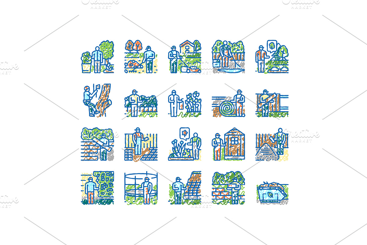 garden landscape lawn landscaping, an Object Illustration by pikepicture