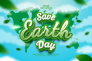 Text Effect Earth Day