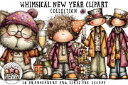 Whimsical New Year Clipart, an Illustration by OK Design (Thumbnail 1 of 6)