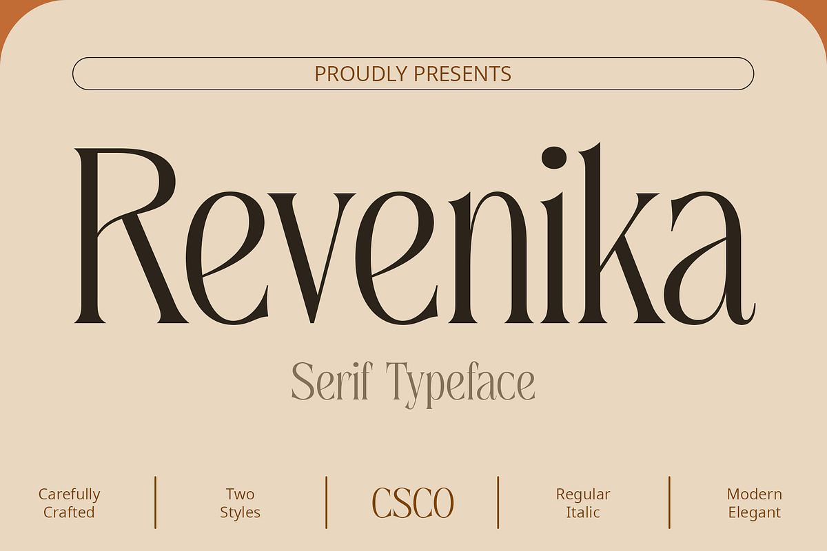Revenika – Elegant Serif, a Serif Font by Craft Supply Co. (Photo 1 of 8)