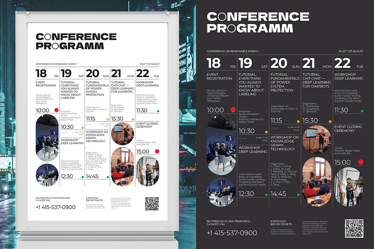 Conference Event Program Poster, a Flyer Template by Danil Polshin (Photo 1 of 9)