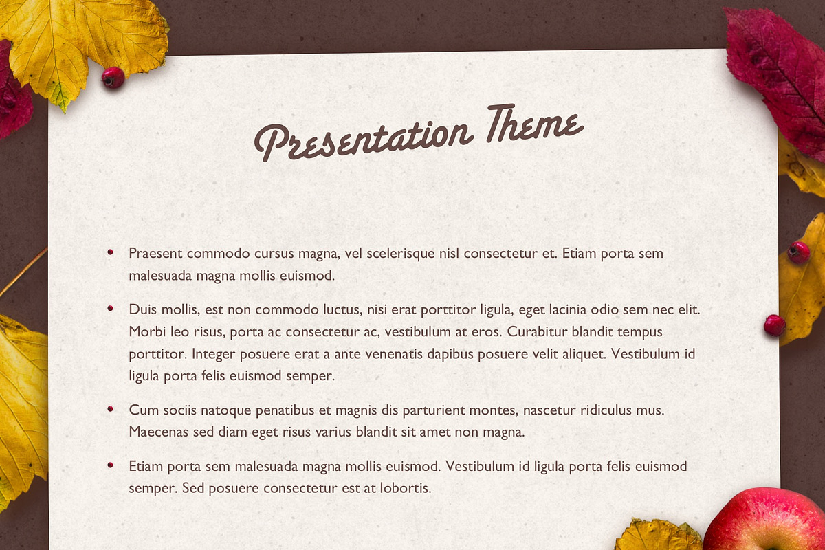 Golden Leaves PowerPoint Theme, a Presentation Template by Jumsoft (Photo 7 of 19)