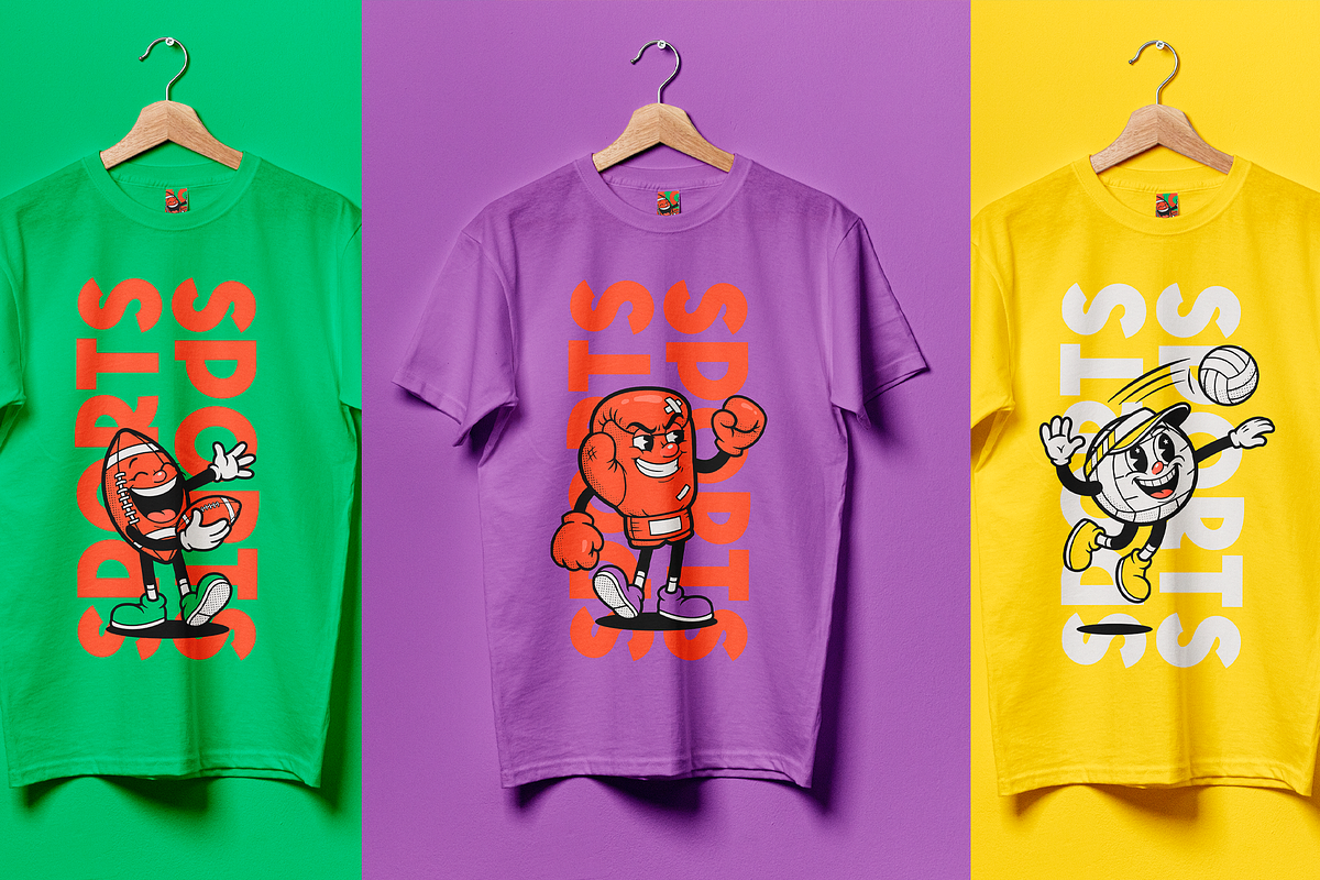 Sports Retro Mascot Creator Pack, a Sport Illustration by LEONFABRIPRO (Photo 13 of 17)