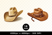 Cowboy Hat Clipart, Cowgirl Clip Art, an Object Illustration by POC Digital (Thumbnail 5 of 7)