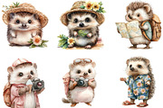 Summer Hedgehog Clipart, an Illustration by DreamArtGraphic (Thumbnail 2 of 4)