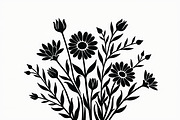 Elegant Wildflower Silhouette Bundle, an Illustration by Creativeshirt (Thumbnail 4 of 13)