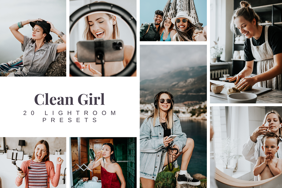 20 Clean Girl Lightroom Presets, a Preset Add-On by Oak Digital Studios (Photo 3 of 8)