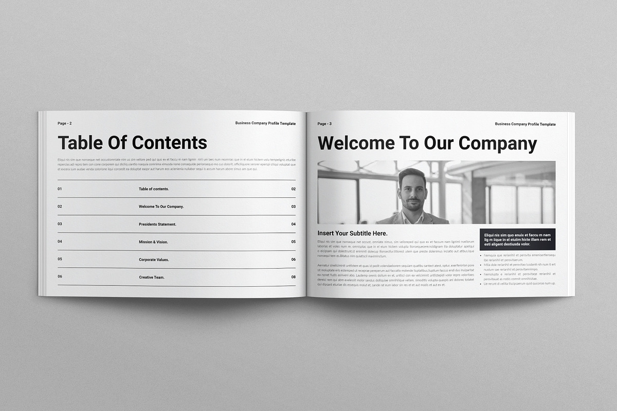 Business Company Profile Landscape, a Brochure Template by E-Type (Photo 2 of 8)