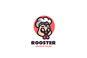 Rooster Chef Mascot Cartoon Logo, a Branding & Logo Template by Artnivora.Std