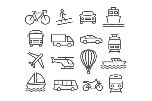 Transport Line Icons