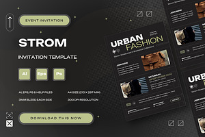 Strom - Event Invitation, an Invitation Template by StreaksideStd