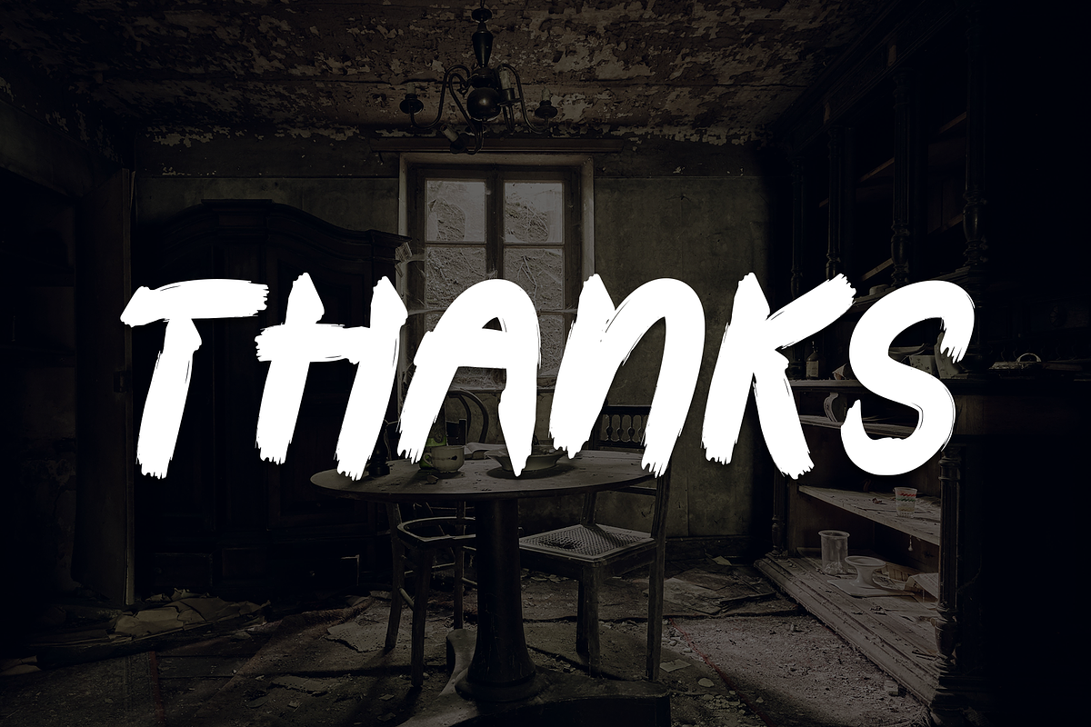 Scary House | Script Font, a Script Font by Scratchones (Photo 8 of 8)