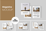 Magazine Mock-ups, a Books & Magazine Mockup by Getdesign (Thumbnail 1 of 5)