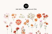 Watercolor Fairy Garden Clipart Set, a Decorative Illustration by OKArtHub (Thumbnail 3 of 11)