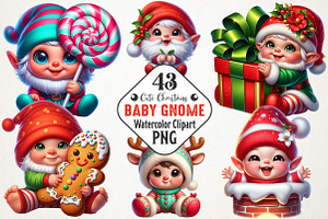 Cute Christmas Baby Gnome Sublimatio, an Illustration by RobertsArt