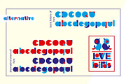 LOVE-BIRDS multicolor font, a Sans Serif Font by Zimages (Thumbnail 4 of 10)