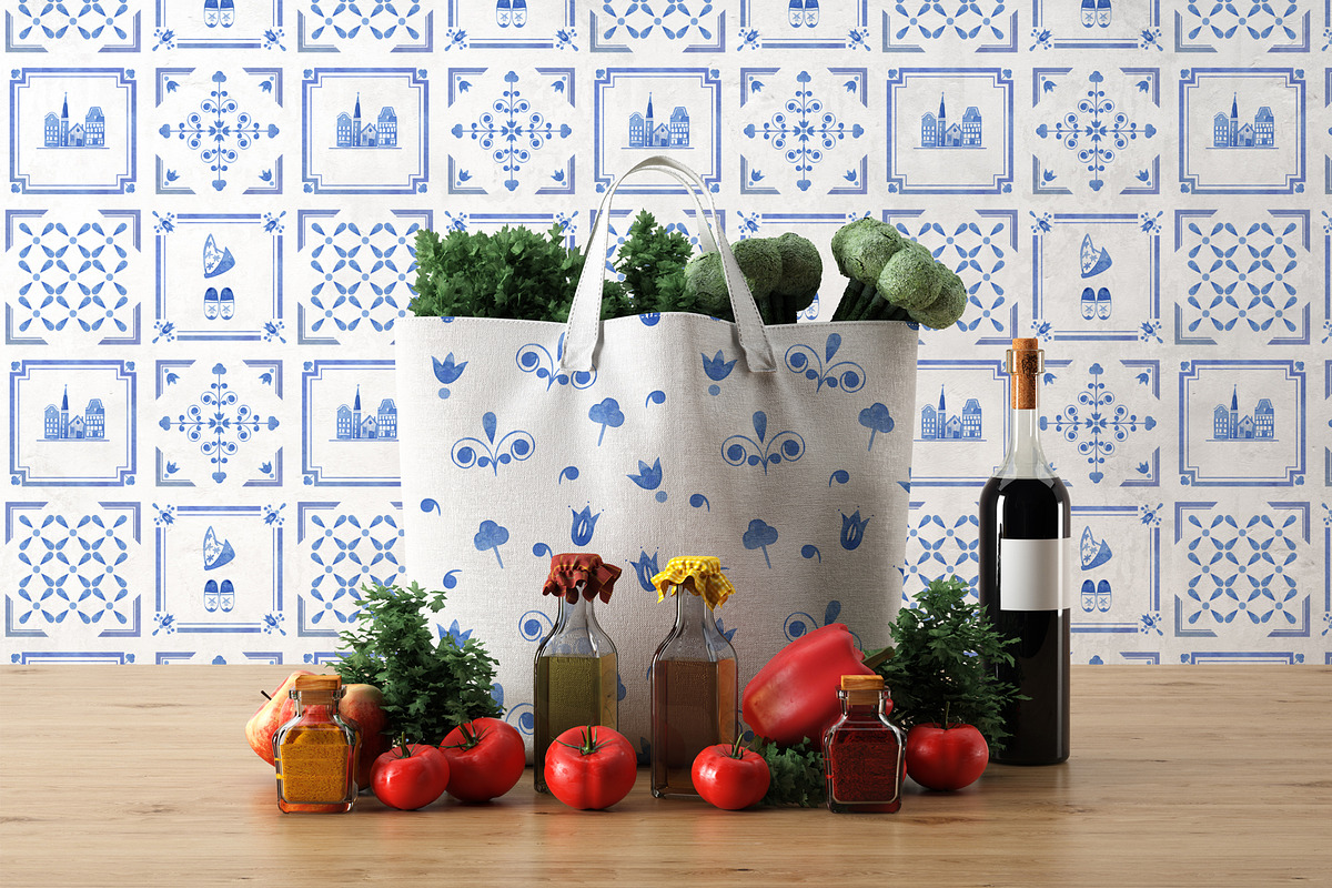Dutch watercolor tiles and ornaments, a Decorative Illustration by ArtPavo (Photo 7 of 7)