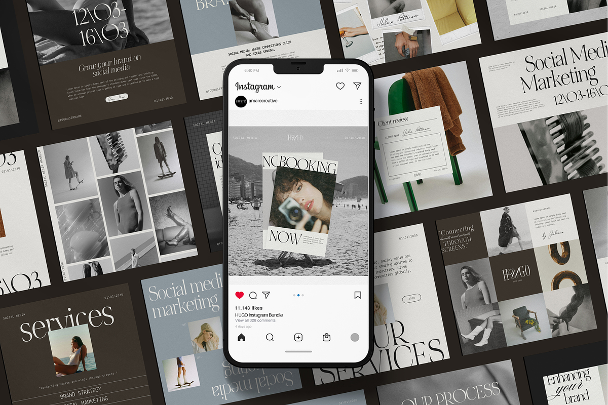 Social Media & instagram Bundle, a Social Media Template by Amaré Creative (Photo 1 of 10)