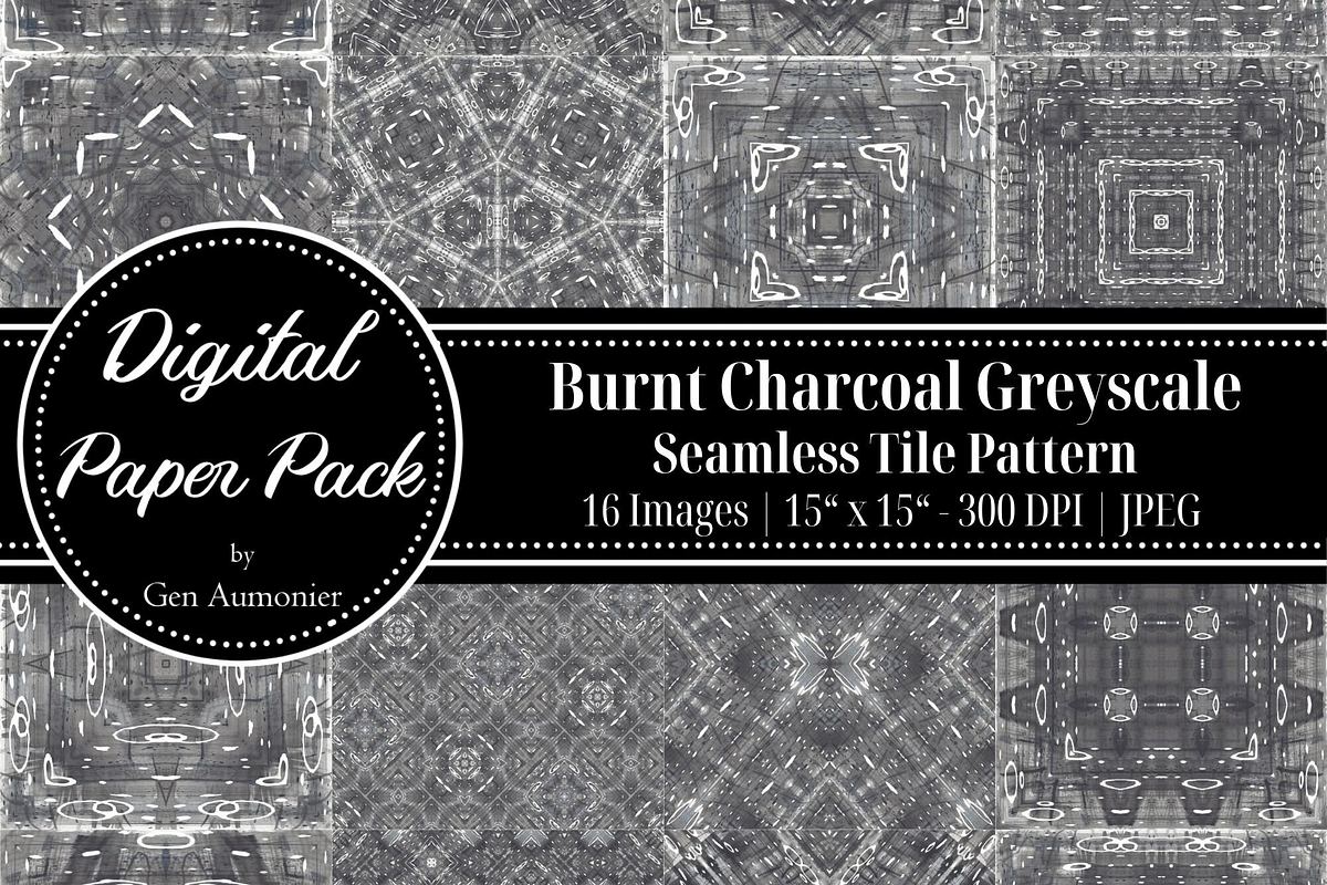 Burnt Charcoal Watercolor Patterns, a Pattern Graphic by Gen Aumonier (Photo 1 of 7)