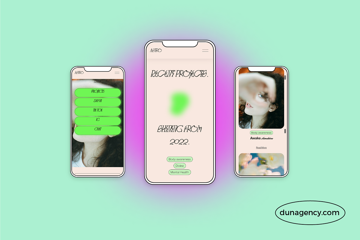 Squarespace Fluid Template: ASTRO ⓪, a Squarespace Template by dunagency (Photo 3 of 9)