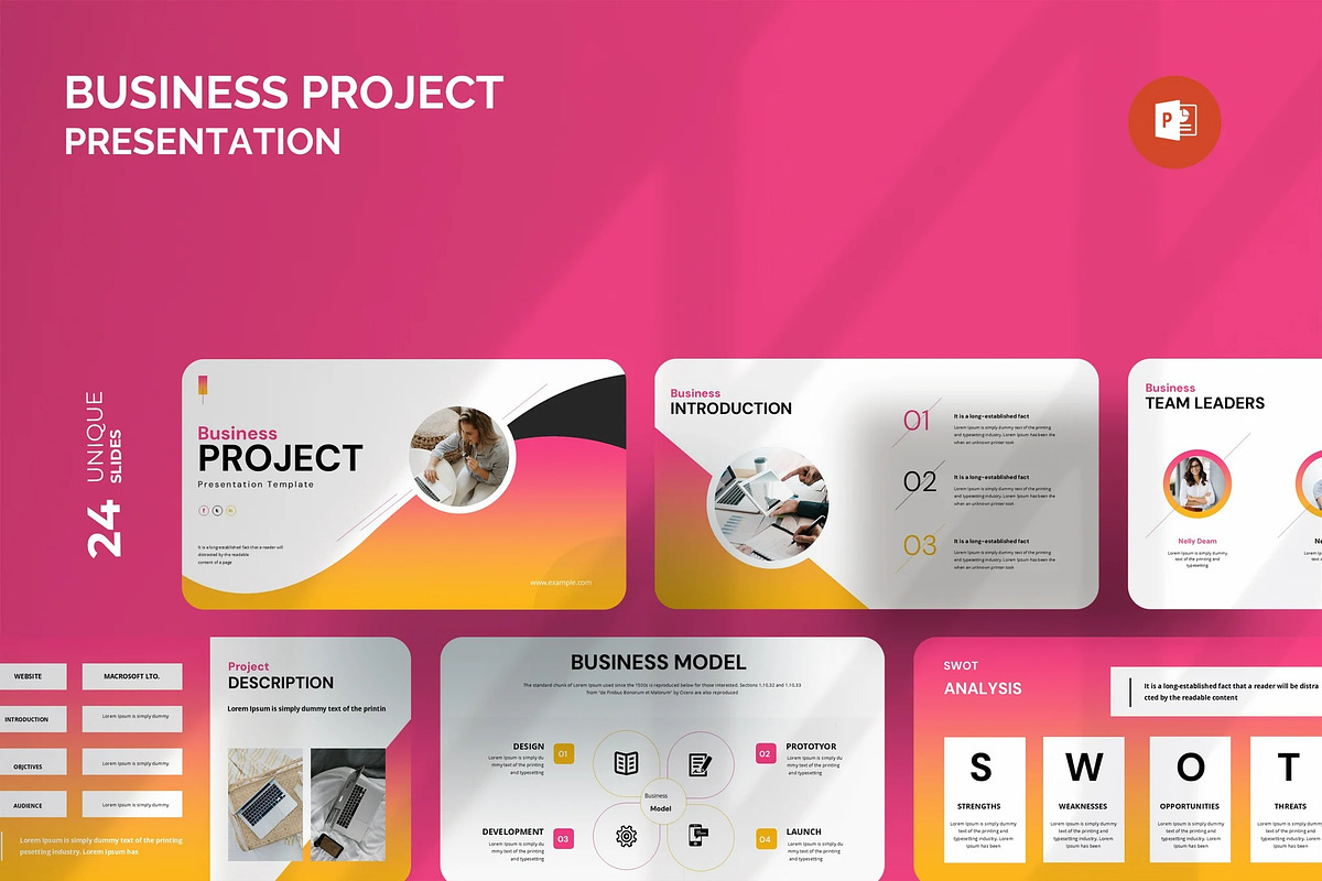 Business Project Presentation Template Powerpoint