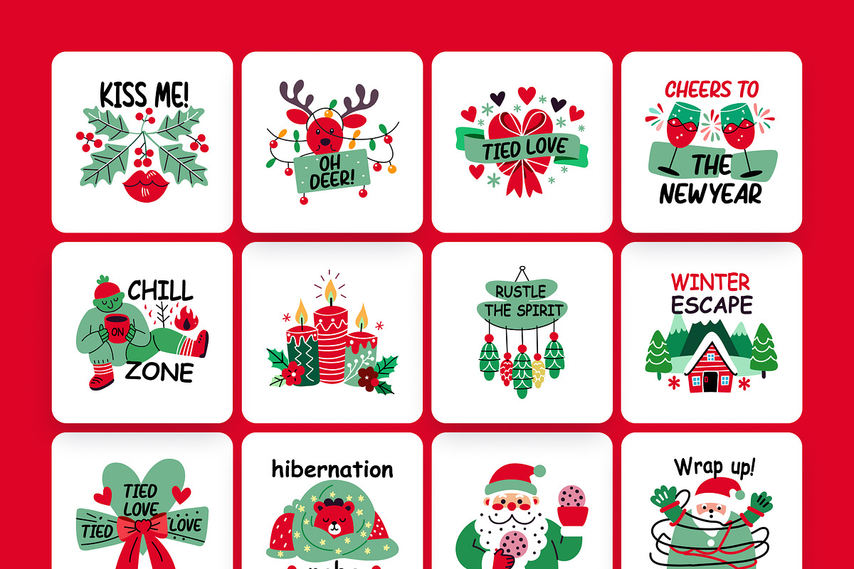 Christmas Stickers, an Emoji Icon by Brickclay (Photo 9 of 9)