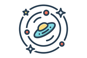 Space Galaxy Color Icon