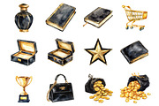 Black Friday's Black & Gold Clipart, an Illustration by Design Market (Thumbnail 2 of 4)